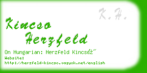 kincso herzfeld business card
